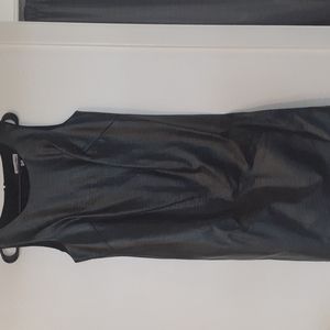 Black faux animal skin dress